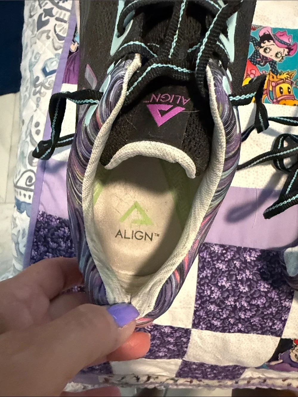 Align Women’s Black & Purple Patterned Running Sneakers